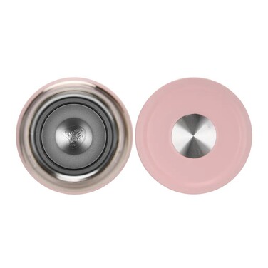 Термос-кухоль Fissman 450 мл рожевий нержавіюча сталь (9879)