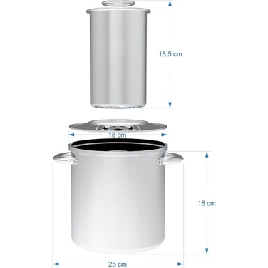 Шинковарка на 1,5 кг з каструлею і термометром Browin