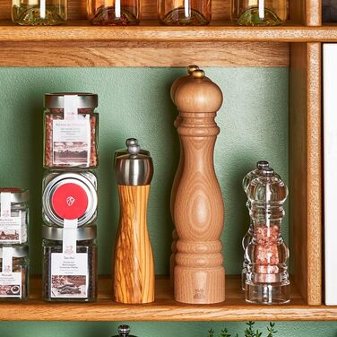 Мельница для перца Мельница для соли Таити 15 см Duo Перец Кристаллическая соль - Классическая регулировка помола - Изготовлен из древесины, сертифицированной PEFC - Французское ноу-хау - Черный и матовый белый (Соляная мельница, матовый белый)