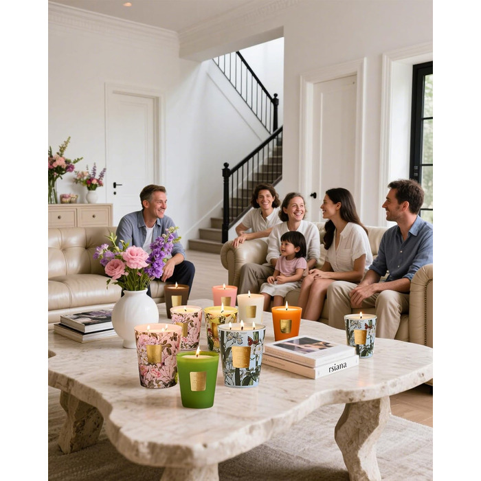 Необычайно большая ароматическая свеча с ванилью 990 г, время горения 150 часов M&SENSE