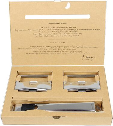 Набор ручек для посуды из нержавеющей стали, 3 предмета, серебристый Casteline Cristel