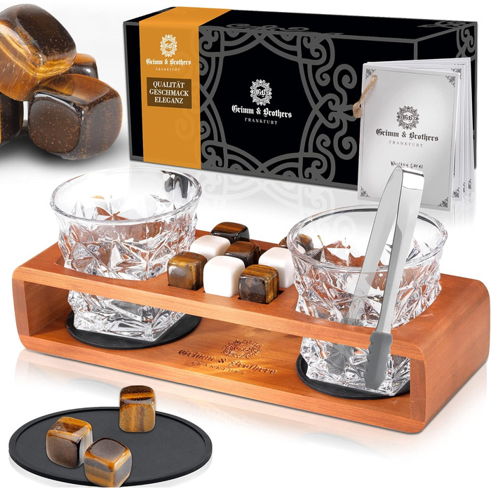 Набір келихів та каменів для віскі 12 предметів Grimm & Brothers FRANKFURT