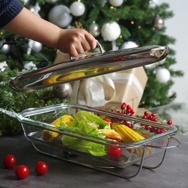 Прямокутний марміт Fissman 39,5x24x6,5 см/4,0 л жаростійке скло (6047)