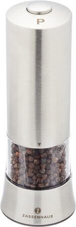 Млин для солі та перцю електричний 6 х 18 см Zassenhaus