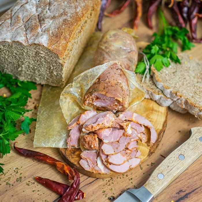 Натуральна оболонка для ковбас Натуральна оболонка вищого сорту для домашньої ковбаси, ялівцевої ковбаси, білої ковбаси, сардельки (калібр 18/20 мм, 91 метр, овеча оболонка)