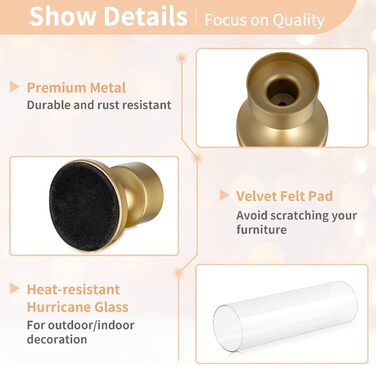 Скляний циліндричний свічник 2 шт. 31 см NUPTIO