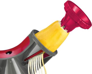 Ручний спіральний різак для овочів Westmark з 2 ріжучими конусами та фіксатором, нержавіюча сталь/пластик, антрацит/червоний, 11622260 (Triolo)