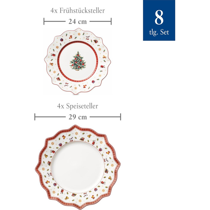 Набір тарілок 8 предметів Toys Delight Villeroy & Boch