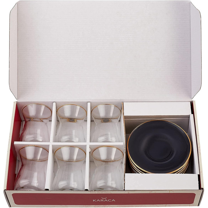 Чайний сервіз на 6 осіб, 12 предметів, антрацит Retro Karaca