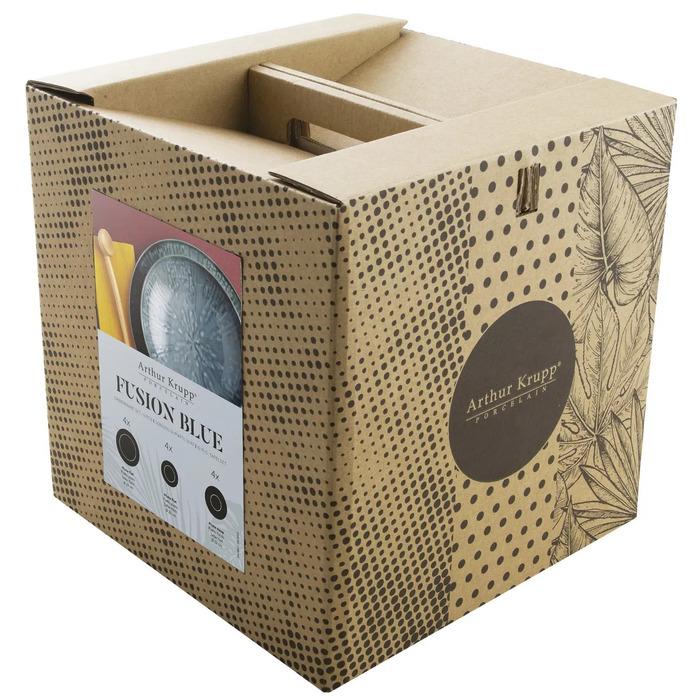 Набір тарілок на 4 персони, 12 предметів, синій Arthur Krupp