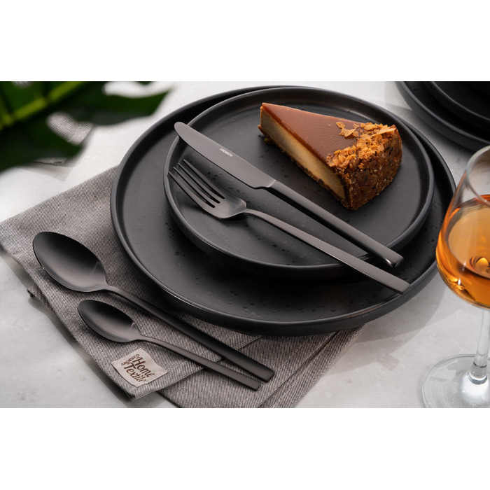 ARDESTO Набор столовых приборов Черный Mars Favola 4 пр., черный, нержавеющая сталь