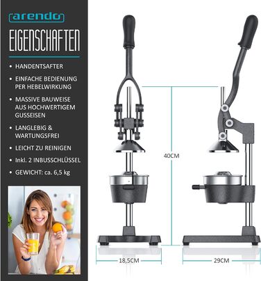Соковижималка ручна для цитрусових Arendo