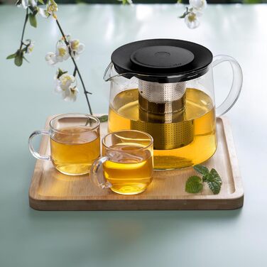 Чайник заварочный стеклянный 1,5 л с фильтром для чая Tebery