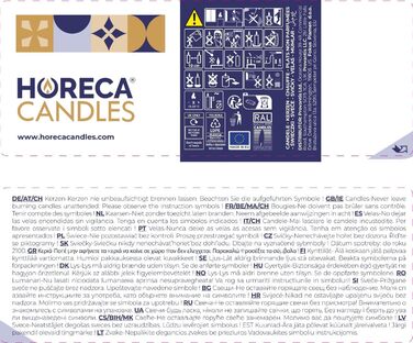 Стовпчасті свічки 6 x 12 см, час горіння 40 годин HORECA CANDLES