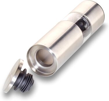 Набір млинків для спецій Echtwerk з 2 предметів, млинок для солі та перцю з високоякісної нержавіючої сталі з керамічним млином з ABS-пластику, ручний, для перцю, солі та чилі, (срібне видання)