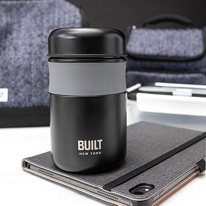 Контейнер для їжі Built Classic, чорний, 9 х 15,5 см, 490 мл