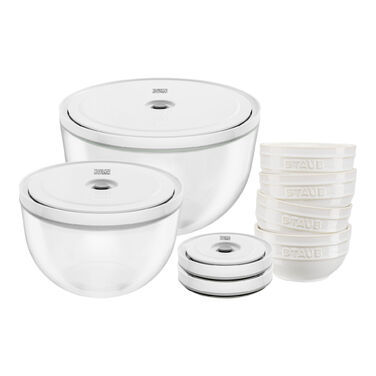 Набір вакуумних контейнерів з керамічними піалами, 10 предметів, білі Zwilling