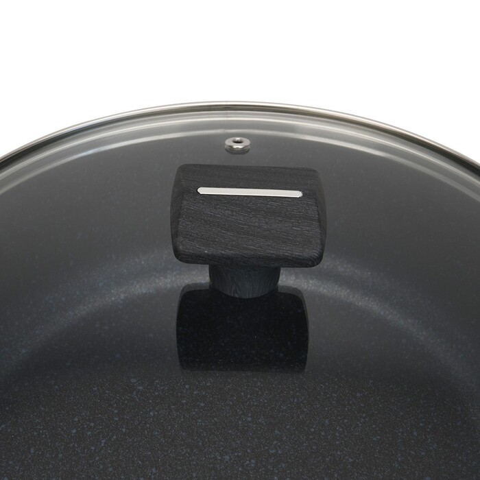 Сотейник Fissman зі скляною кришкою FERRO 26x7,5 см 3,49 л алюміній з антипригарним покриттям (14526)