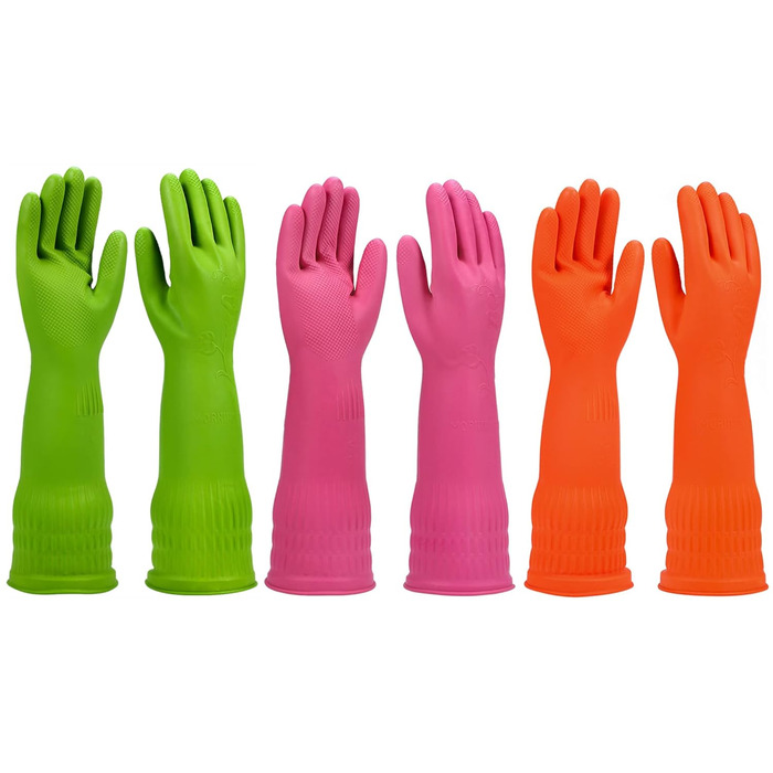 Рукавички для миття посуду 3 пари 39 см WEKIWGOT