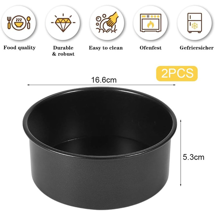 Кругла форма для випікання 2 шт 15 см IVEOPPE