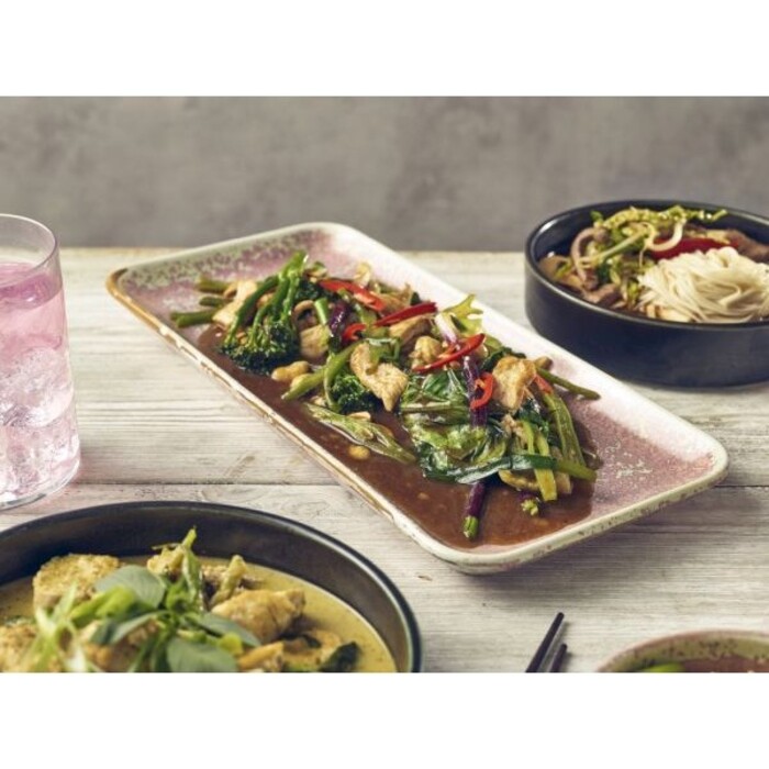 Блюдо прямоугольное 36х16,5 см, Terra Porcelain Rose Pink, GenWare