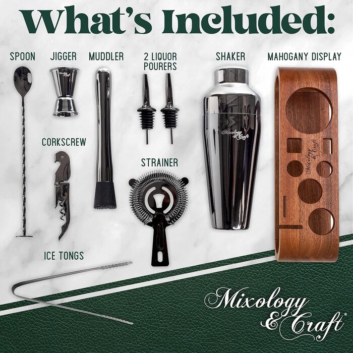 Коктейльний набір з 10 предметів Mixology & Craft