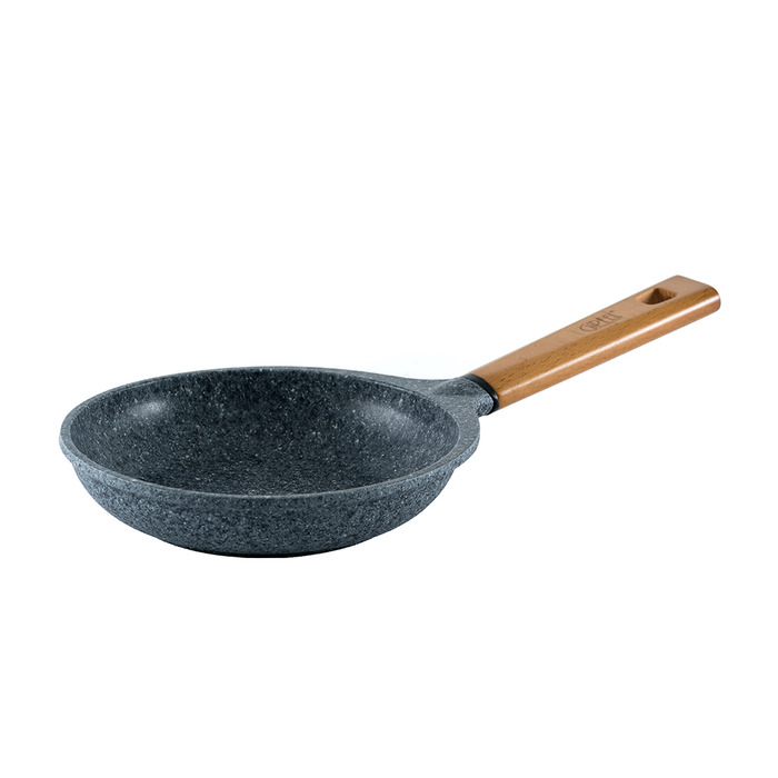 GIPFEL Сковорода Naturel 20см антипригарное покрытие Pfluon, деревянная ручка, индукционное дно (лит алюм) 0778 GIPFEL