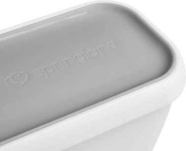 Набір з 2 контейнерів для морозива для морозива 1 л, контейнери для зберігання, контейнери для морозильної камери, контейнери для льоду без бісфенолу А харчового класу (сірий порційний контейнер)