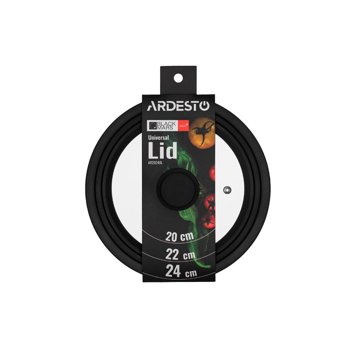 ARDESTO Чехол универсальный Black Mars Smart 20/22/24 см, стекло, силикон