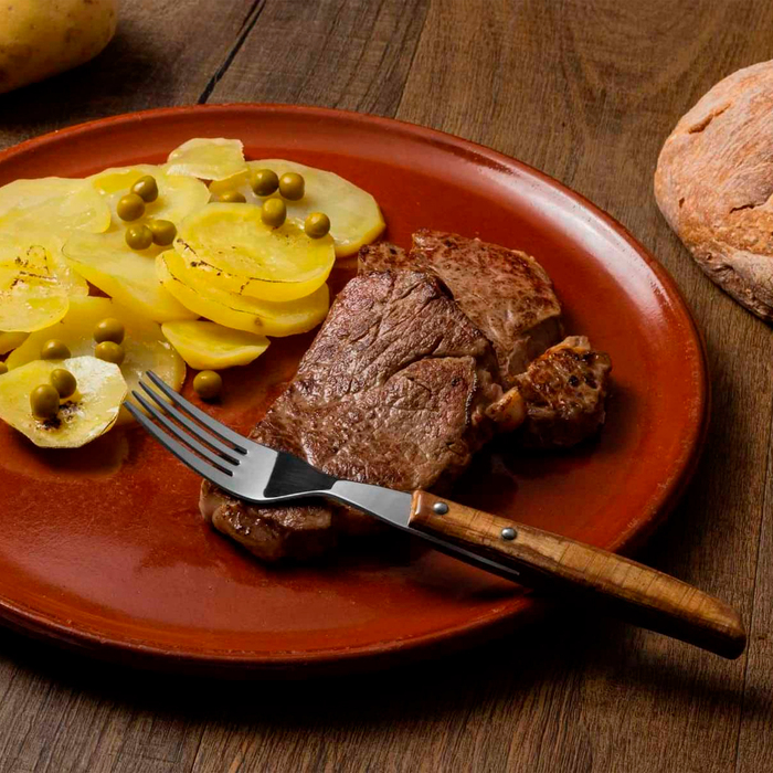 371900 Виделка чотирьохріжкова стейкова (дерев. ручка)