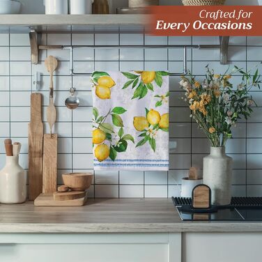 Набір з 3 багатоцільових кухонних рушників Maison d&39 Hermine Сільське Різдво зі 100 бавовни Барні рушники День подяки/Різдво (50 см x 70 см) (15 - Cedrat)