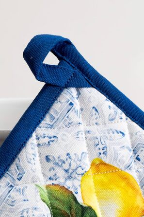 Рукавички для духовки Maison d&39 Hermine, підставки для каструль, 100 бавовна, термостійкі кухонні рукавички, рукавички для духовки (19 см x 33 см) та підставки для каструль (20 см x 20 см) для приготування їжі, Morzine - рукавички для духовки на День по