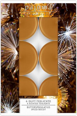 Ароматичних чайних свічок 3x30 шт. ароматичні свічки багато ароматів на вибір В 1,5 см, Ø 3,5 см (Butter Speculatius, 6), 90