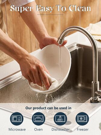 Салатник керамічний 770 мл, набір 2 предмети, білий Dowan