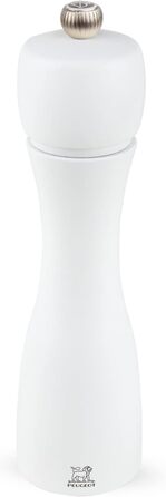 Млин для перцю Соляний млин Таїті 20 см Дует Перець Кришталева Сіль - Класичне регулювання помелу - Виготовлено з деревини, сертифікованої PEFC - Французьке ноу-хау - Чорно-білий матовий (соляний млин, матовий білий)