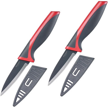 Набір ножів Westmark 5 шт. , 1 велика обробна дошка та 4 ножі, обробна дошка 37 х 25,5 см, лезо кухарського ножа/ножа для хліба 20 см кожен, лезо канцелярського ножа 12 см, лезо ножа для чищення овочів 8 см, 145222E6 (2 ніж для чищення)