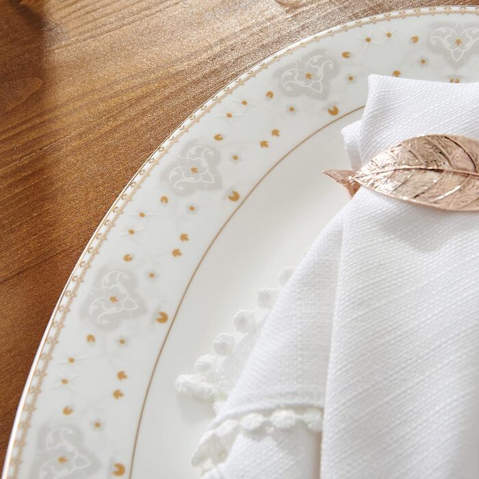 Столовий сервіз на 6 персон, 20 предметів, білий/сріблястий OSAKA MULTI CASA MEX