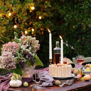 Набір з 4 конічних спіральних свічок 2 х 25,5 см, білий Alederways