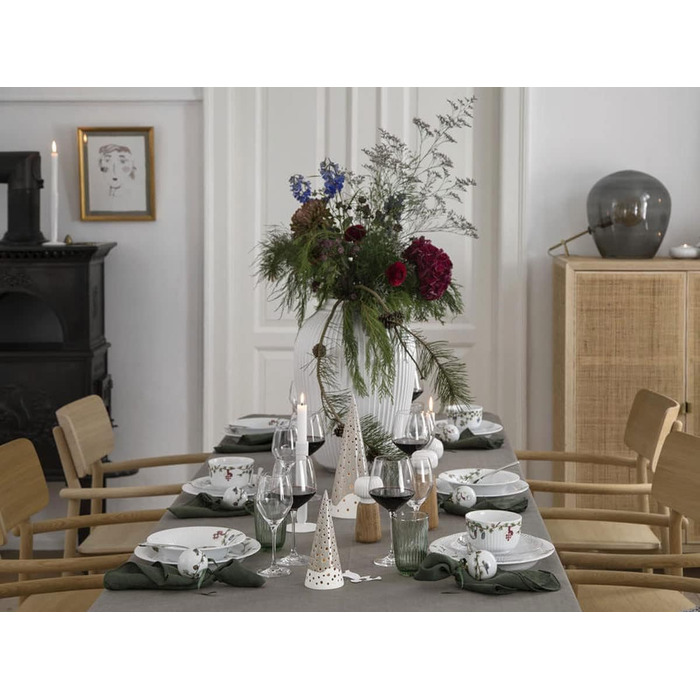 Чаша сервировочная 12 см белая с акварельной росписью Christmas Hammershøi Kähler