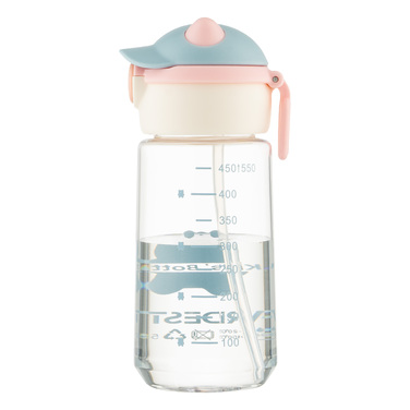 Пляшка для води Ardesto Bear 550мл, пластик, рожевий