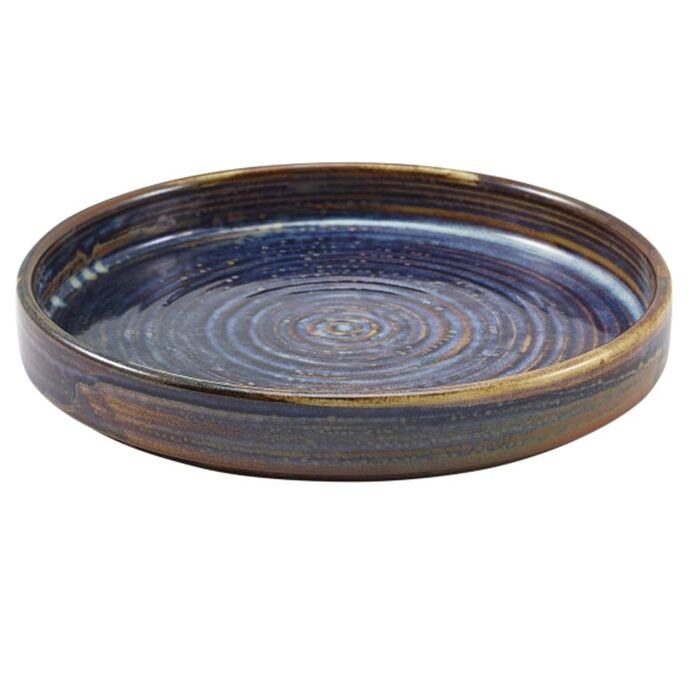 Тарілка презентаційна з бортиком 26хh 3.3 см, Terra Porcelain Aqua Blue, GenWare