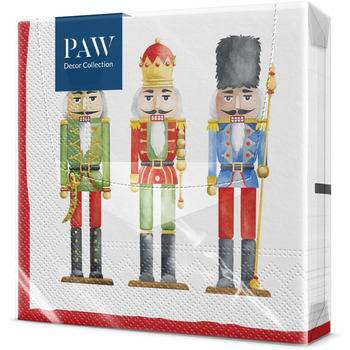 Серветки 3-шарові (33 x 33 см) I 20 шт. I Різнокольорові паперові серветки, ідеальні для різдвяного столу I Серветки - Різдво, зима, зірки, сніг, сніговики I (різнокольорові)