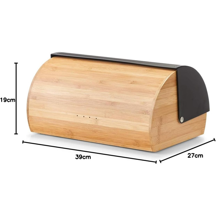 Хлібниця 39 x 27 x 19 см чорна Zeller