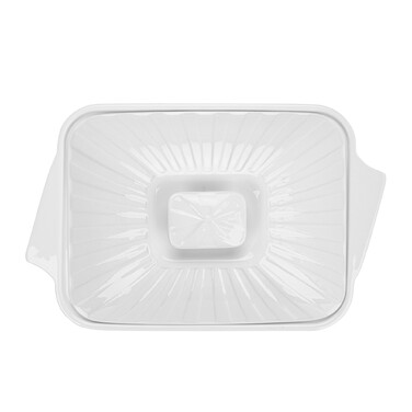 Прямоугольная форма для запекания Fissman 25х19х13 см/1,6 л с крышкой фарфоровая цена (14173)