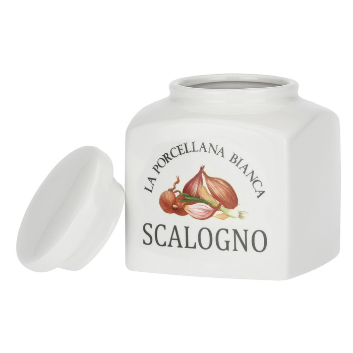 Банка для цибулі шалот порцеляна 1,8 л La Porcellana Bianca