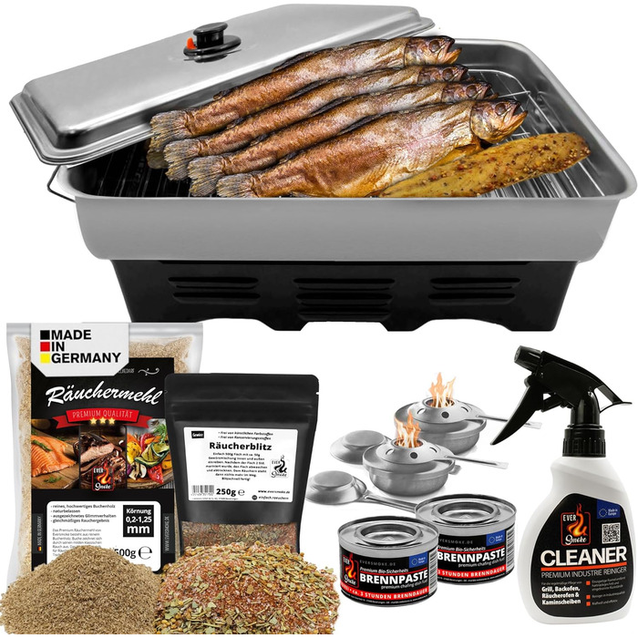 Набір настільних коптильень з нержавіючої сталі з аксесуарами Deluxe Eversmoke