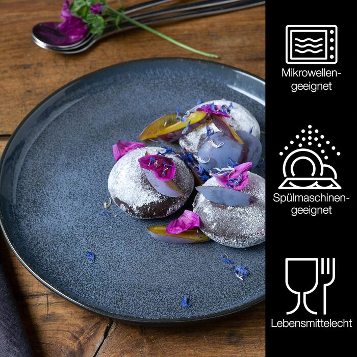 Набір посуду Moritz & Moritz VIDA з 18 предметів 6 осіб Елегантний набір тарілок з високоякісної порцеляни посуд, що складається з 6 обідніх тарілок, 6 десертних тарілок, 6 тарілок для супу набір посуду з 18 предметів