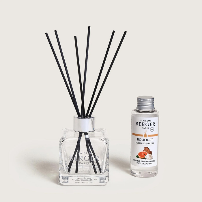 Диффузор Maison Berger Paris ICE CUBE, 180 мл + Наполнитель с ароматом SWEET GRAPEFRUIT, 100 мл