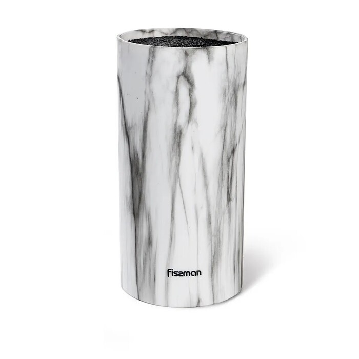 Підставка для кухонних ножів та ножиць Fissman 10x22 см пластик мармур (12873)