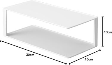 Прямокутна підставка для посуду біла YAMAZAKI